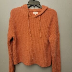 SO Women's Cozy Cowl Neck Sweater in Rust